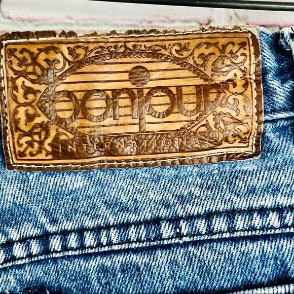 Vintage 80s Bonjour International Acid Washed Mom High Waist Cropped Ankle Jeans - Picture 14 of 15
